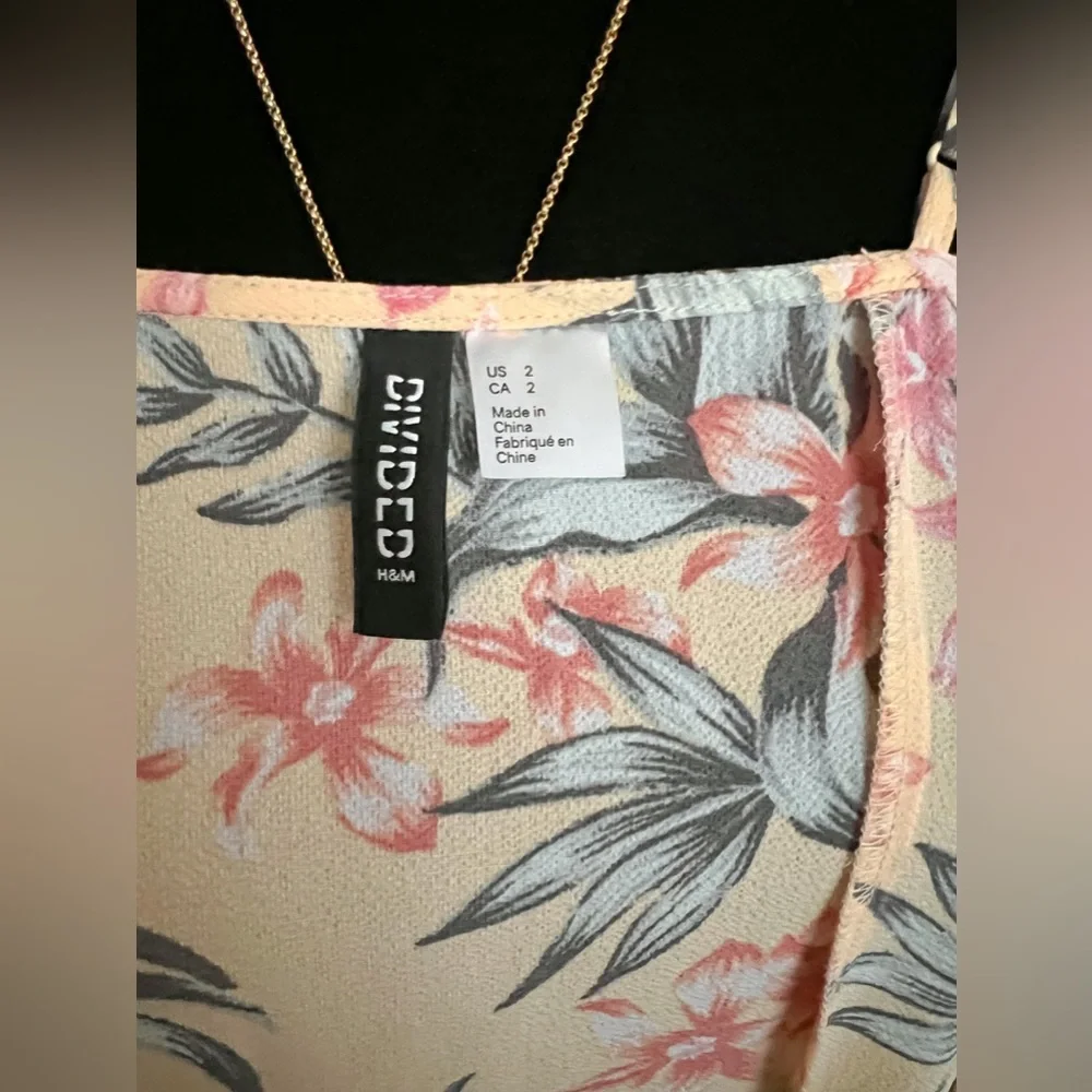 H&M Floral Midi Summer Button Dress - Picture 4 of 4